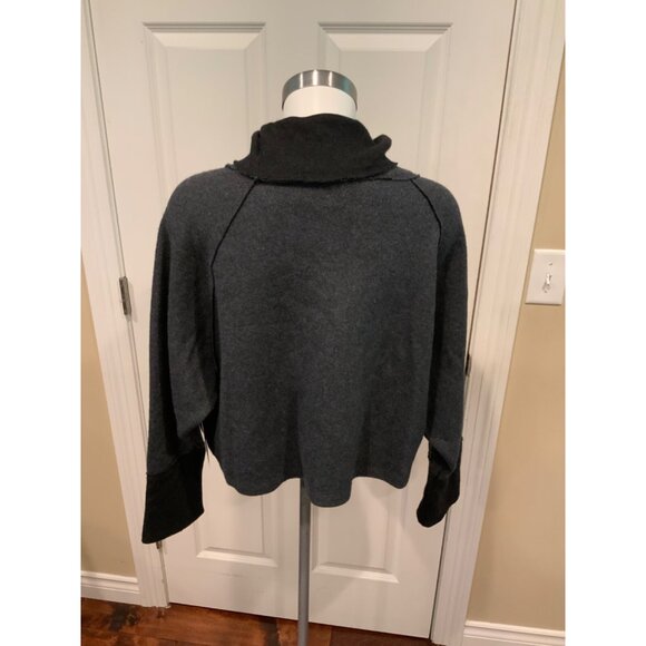 Zara Gray Cropped Mock Neck Sweater, Size S - Picture 4 of 5